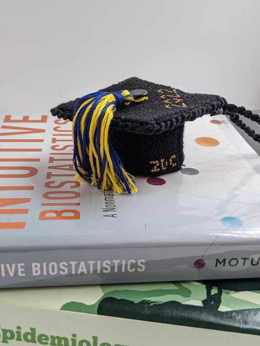 Fire and Iris 3D Grad Cap Needlepoint Canvas