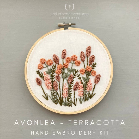 And Other Adventures Embroidery Co Avonlea Embroidery Kit - Terracotta