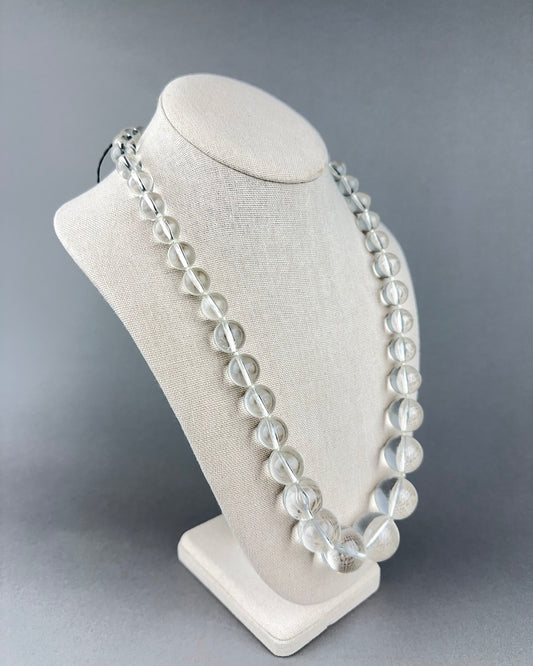 Vintage Graduated Single Strand Lucite Bead Necklace
