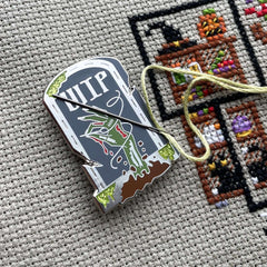 Stitchonomy Gravestone WIP Needle Minder