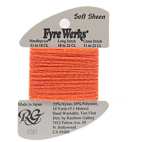 Rainbow Gallery Fyre Werks Soft Sheen - 87 Vibrant Orange