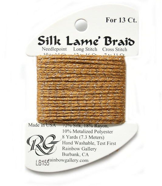 Rainbow Gallery Silk Lame Braid 13 - 155 Harvest Gold