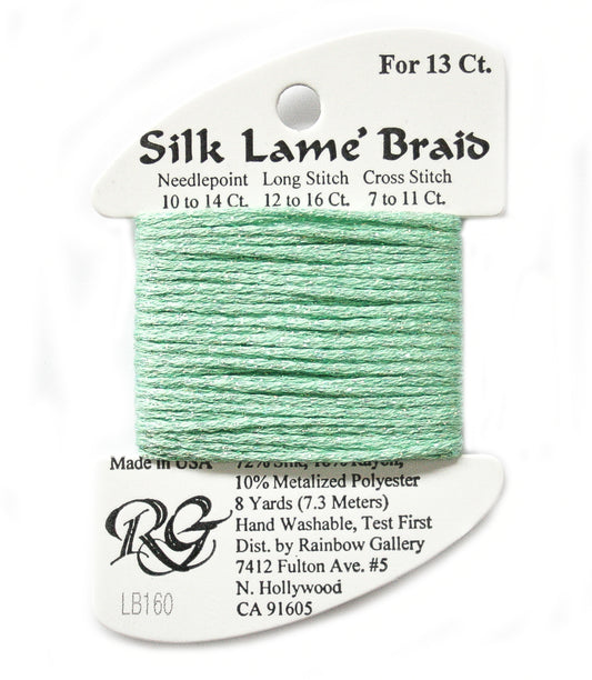Rainbow Gallery Silk Lame Braid 13 - 160 Dark Mint