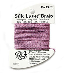 Rainbow Gallery Silk Lame Braid 13 - 166 Light Fuchsia