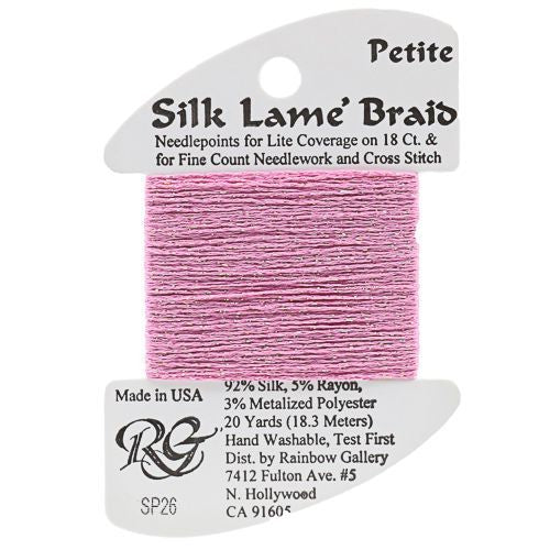 Rainbow Gallery Silk Lame Braid Petite - 026 Raspberry