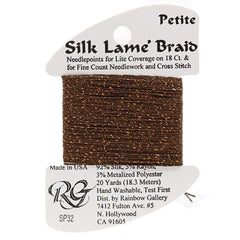Rainbow Gallery Silk Lame Braid Petite - 032 Coffee