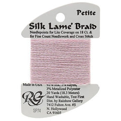Rainbow Gallery Silk Lame Braid Petite - 074 Pale Pnk