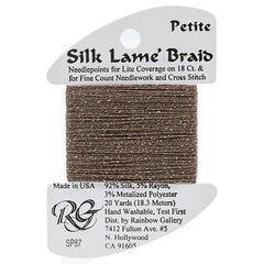 Rainbow Gallery Silk Lame Braid Petite - 087 Bark