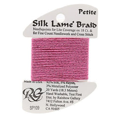 Rainbow Gallery Silk Lame Braid Petite - 109 Medium Raspberry