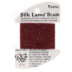 Rainbow Gallery Silk Lame Braid Petite - 135 Red Sprinkle