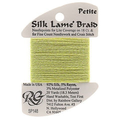 Rainbow Gallery Silk Lame Braid Petite - 148 Lemon Lime