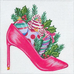 Kate Dickerson Needlepoint Collections Joanna Baker Holiday Shoe Needlepoint Canvas