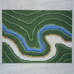 The Gingham Stitchery Krissy Johnson Designs Terrace Clutch Needlepoint Canvas