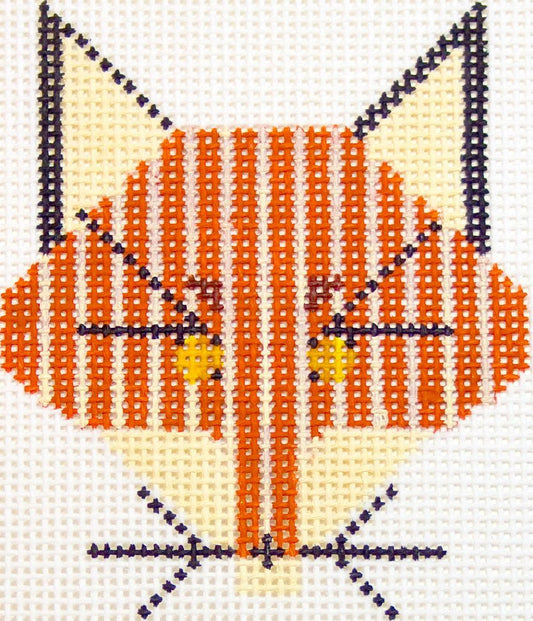 Charley Harper Fox Ornament Needlepoint Canvas