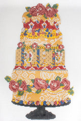 Cooper Oaks Design Gold/Rose Cake Needlepoint Canvas
