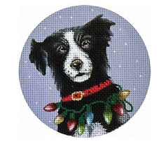 Melissa Shirley Designs Border Collie Ornament Needlepoint Canvas