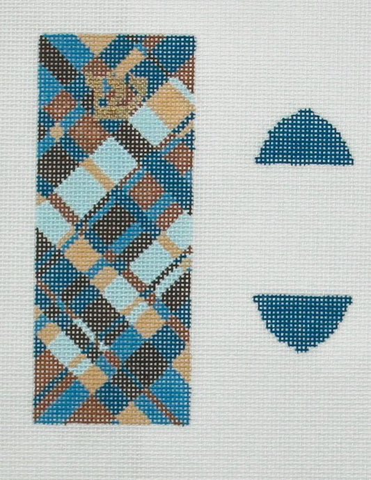 Gone Stitching Plaid Mezuzah Needlepoint Canvas