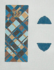 Gone Stitching Plaid Mezuzah Needlepoint Canvas
