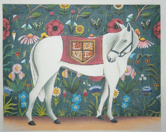 PLD Designs Catherine Nolin Love Horse Needlepoint Canvas