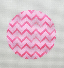 Kate Dickerson Needlepoint Collections Bright Disk Letter Pinks Zigzag Letter Needlepoint Canvas