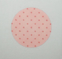 Kate Dickerson Needlepoint Collections Bright Disk Letter Tangerine & Creamsicle Small Dots Needlepoint Canvas