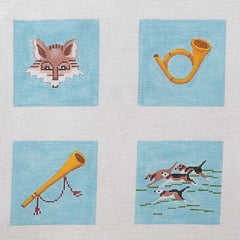 Kate Dickerson Needlepoint Collections The Hunt Coasters Needlepoint Canvas