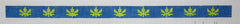 Kate Dickerson Needlepoint Collections Sunglass Strap Green Weed Leaves on Navy Needlepoint Canvas