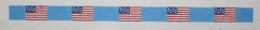 Kate Dickerson Needlepoint Collections Sunglass Strap - American Flags on Bright Blue Needlepoint Canvas