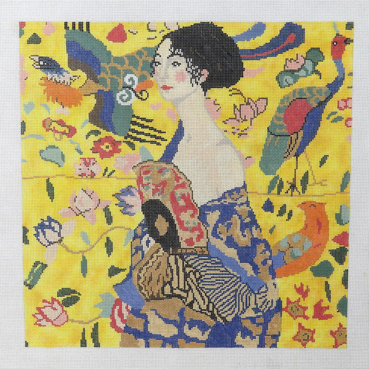 Changing Woman Designs Klimt - Lady with Fan Needlepoint Canvas