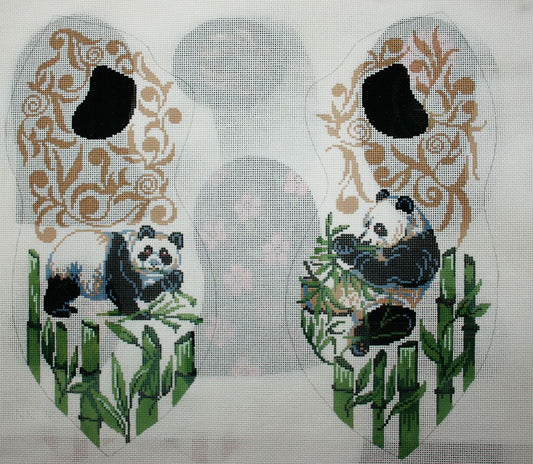 Patti Mann 3D Bear Panda Bear Theme Needlepoint Canvas