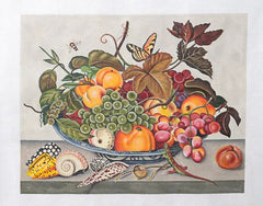 Melissa Shirley Designs Fruit Bowl & Shells with Lizard Needlepoint Canvas