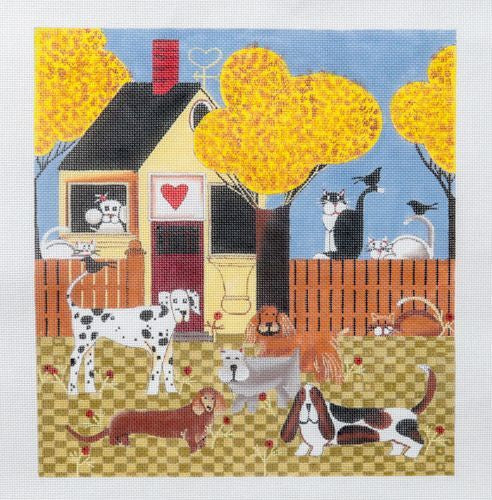 Ewe & Eye The Flock Needlepoint Canvas
