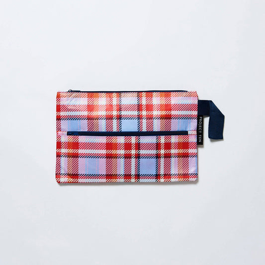 Project Ten Double Zip Project Bag – Tartan