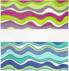 Kate Dickerson Needlepoint Collections Dice Cups For Backgammon - Blues, Greens, Purples Needlepoint Canvas