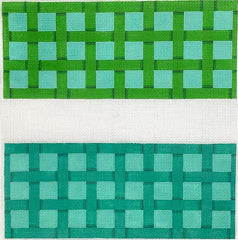 Kate Dickerson Needlepoint Collections Dice Cups For Backgammon Green Blue Plaid Needlepoint Canvas