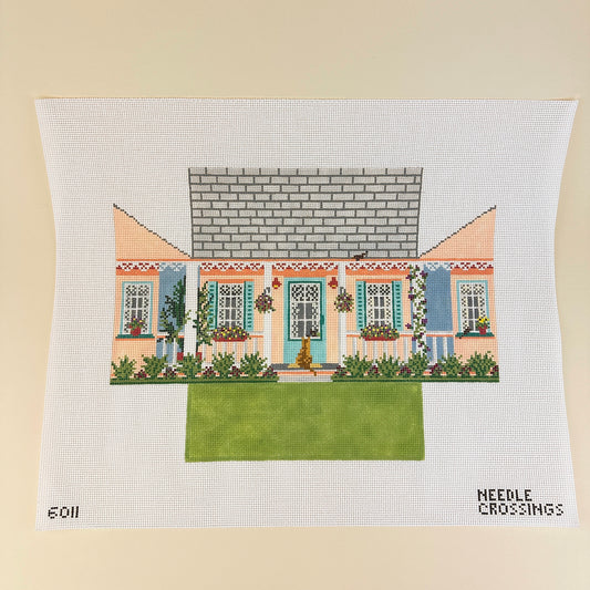 Needle Crossings Summer House Brick Cover Needlepoint Canvas