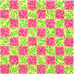 Kate Dickerson Needlepoint Collections Coral and Vines Chess Checkers Board Needlepoint Canvas