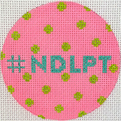 Kate Dickerson Needlepoint Collections NDLPT Round Insert on Hot Pink Needlepoint Canvas - 3 Round
