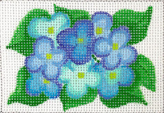 Kate Dickerson Needlepoint Collections Insert - Hydrangeas Needlepoint Canvas - 3.5 x 2.5