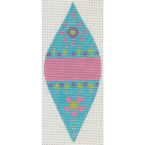 Zecca Aqua Drop Ornament Needlepoint Canvas