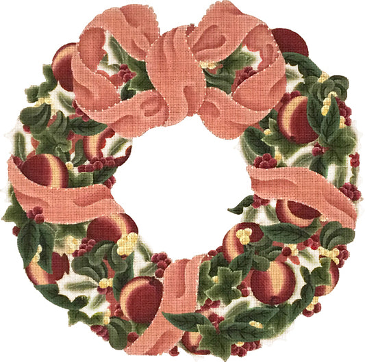 Melissa Shirley Designs Apple Wreath 0 Needlepoint Canvas