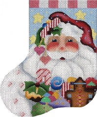 Melissa Shirley Designs Candy Claus MiniStocking Needlepoint Canvas