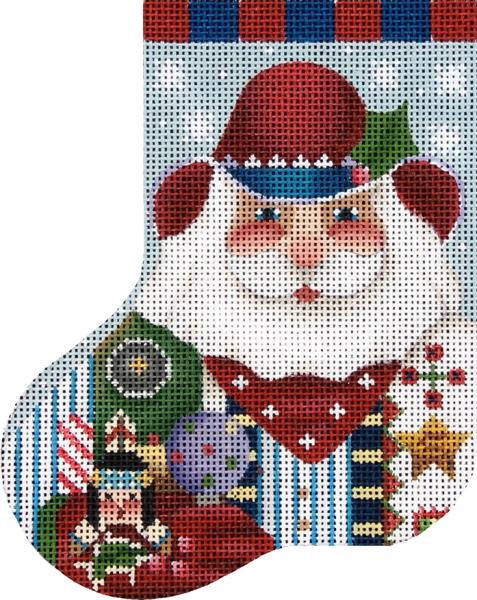 Melissa Shirley Designs Cowboy Claus MiniStocking Needlepoint Canvas