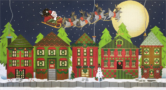 Melissa Shirley Designs Christmas Houses Needlepoint Canvas