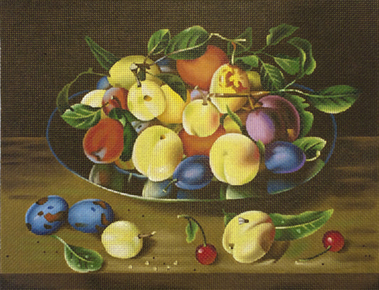 Melissa Shirley Designs Apricots & Plums Needlepoint Canvas