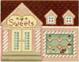 Melissa Shirley Designs Candy Shop Town 18m MS Needlepoint Canvas