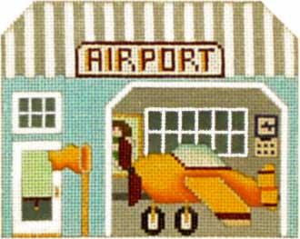 Melissa Shirley Designs Airport Town 18m MS Needlepoint Canvas