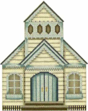 Melissa Shirley Designs Church Town 18m MS Needlepoint Canvas