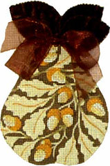 Melissa Shirley Designs Brown Acorn Pear Needlepoint Canvas