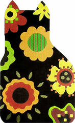 Melissa Shirley Designs Black Posey Cat 18m MS Needlepoint Canvas